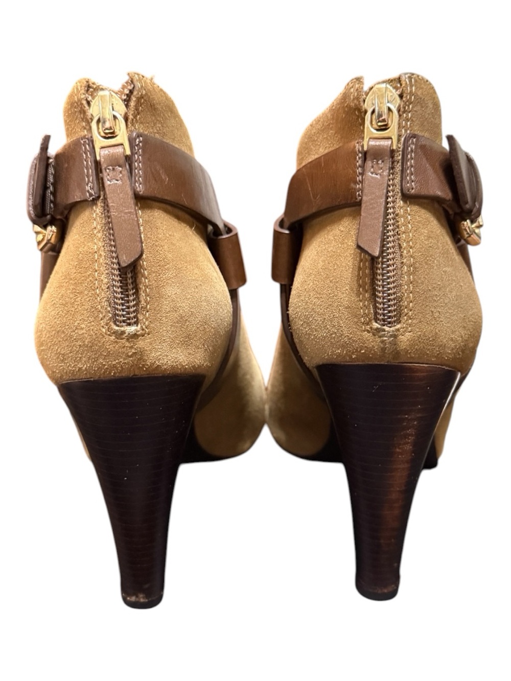 Vince Camuto Signature Nikoletta Suede Peep Toe Booties Women’s 9.5M - Picture 2 of 7